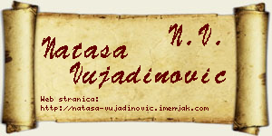 Nataša Vujadinović vizit kartica
